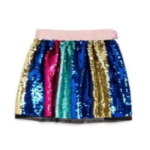 JoJo Siwa Betsey Johnson Rainbow Sequin Skirt Girls Size S (7/8)